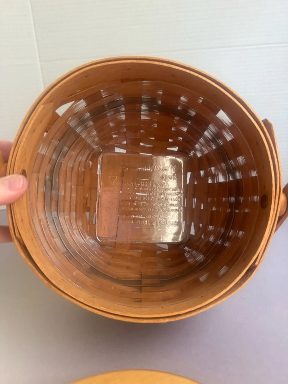 Longaberger 1994 Jingle Bell Basket with Handle and Lid